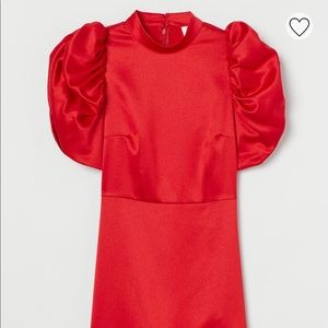 H&M Satin Red Dress NWT